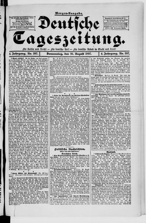 Deutsche Tageszeitung vom 26.08.1897