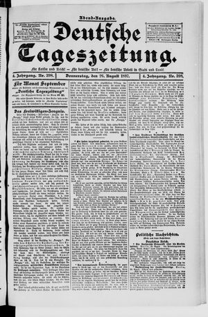 Deutsche Tageszeitung vom 26.08.1897