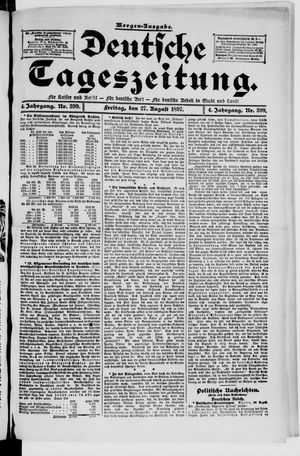 Deutsche Tageszeitung on Aug 27, 1897