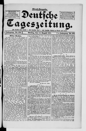 Deutsche Tageszeitung vom 30.08.1897