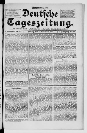 Deutsche Tageszeitung vom 03.09.1897