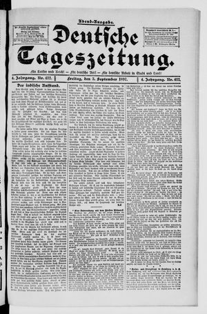 Deutsche Tageszeitung vom 03.09.1897