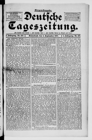 Deutsche Tageszeitung vom 04.09.1897