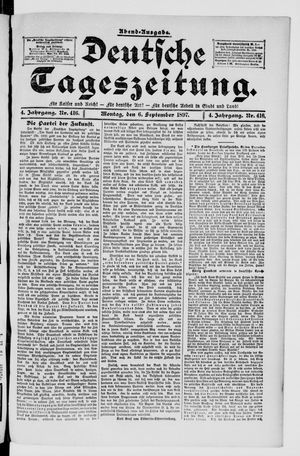 Deutsche Tageszeitung vom 06.09.1897