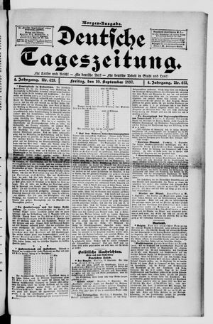 Deutsche Tageszeitung vom 10.09.1897