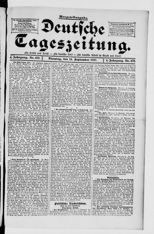 Deutsche Tageszeitung vom 14.09.1897