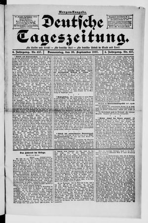 Deutsche Tageszeitung vom 30.09.1897