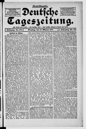 Deutsche Tageszeitung vom 12.10.1897