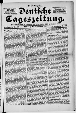 Deutsche Tageszeitung vom 13.10.1897