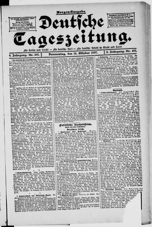 Deutsche Tageszeitung vom 14.10.1897