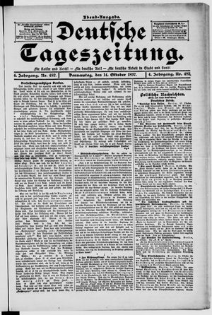 Deutsche Tageszeitung vom 14.10.1897