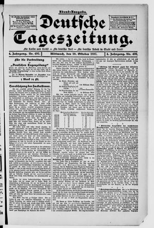 Deutsche Tageszeitung vom 20.10.1897