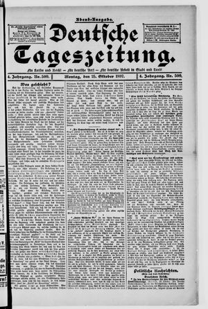 Deutsche Tageszeitung vom 25.10.1897