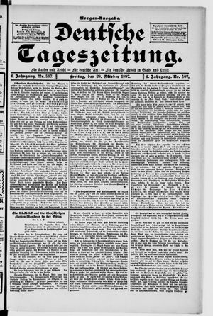Deutsche Tageszeitung on Oct 29, 1897