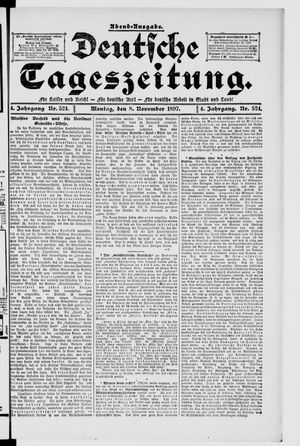 Deutsche Tageszeitung vom 08.11.1897