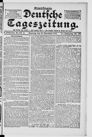 Deutsche Tageszeitung on Nov 21, 1897