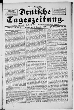 Deutsche Tageszeitung on Dec 3, 1897