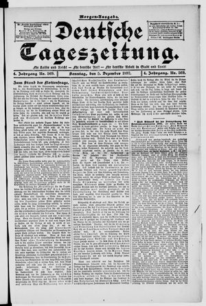 Deutsche Tageszeitung vom 05.12.1897