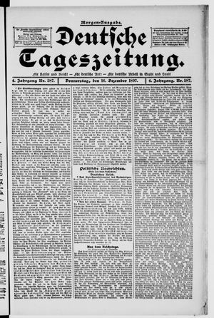 Deutsche Tageszeitung vom 16.12.1897