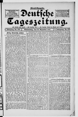 Deutsche Tageszeitung vom 16.12.1897
