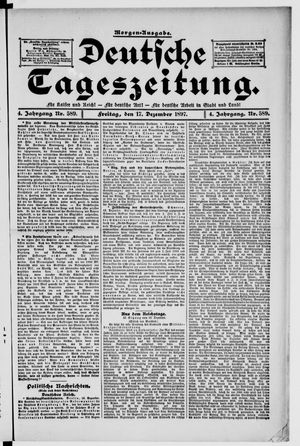 Deutsche Tageszeitung on Dec 17, 1897