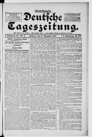 Deutsche Tageszeitung on Dec 17, 1897