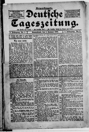 Deutsche Tageszeitung on Jan 1, 1898