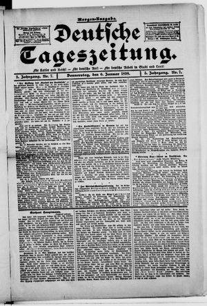Deutsche Tageszeitung vom 06.01.1898