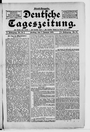Deutsche Tageszeitung vom 07.01.1898