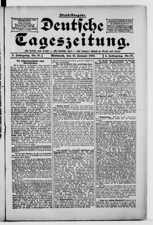 Deutsche Tageszeitung on Jan 12, 1898