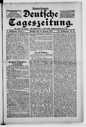 Deutsche Tageszeitung vom 14.01.1898