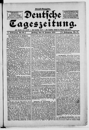 Deutsche Tageszeitung vom 14.01.1898