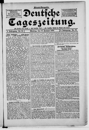 Deutsche Tageszeitung vom 17.01.1898