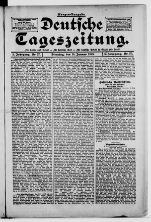 Deutsche Tageszeitung on Jan 18, 1898