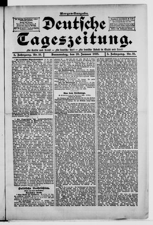 Deutsche Tageszeitung vom 20.01.1898