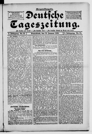 Deutsche Tageszeitung vom 22.01.1898