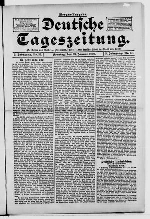 Deutsche Tageszeitung vom 23.01.1898