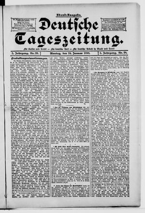 Deutsche Tageszeitung vom 24.01.1898