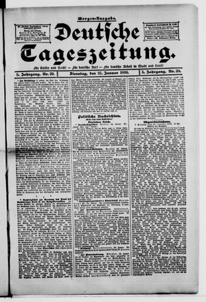 Deutsche Tageszeitung vom 25.01.1898