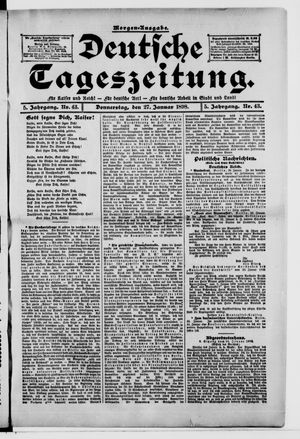 Deutsche Tageszeitung vom 27.01.1898
