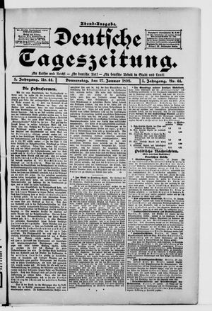 Deutsche Tageszeitung vom 27.01.1898