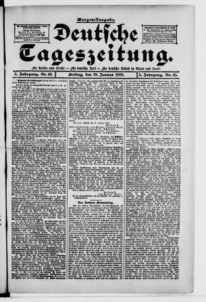Deutsche Tageszeitung vom 28.01.1898