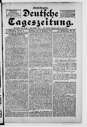 Deutsche Tageszeitung vom 28.01.1898
