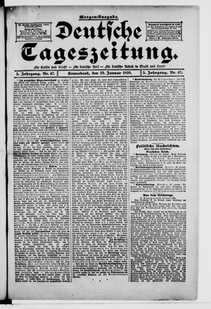 Deutsche Tageszeitung vom 29.01.1898