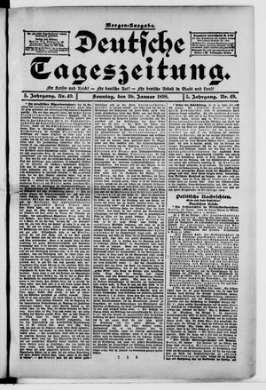 Deutsche Tageszeitung vom 30.01.1898