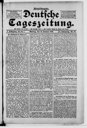 Deutsche Tageszeitung on Jan 31, 1898
