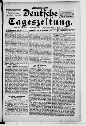 Deutsche Tageszeitung vom 01.02.1898