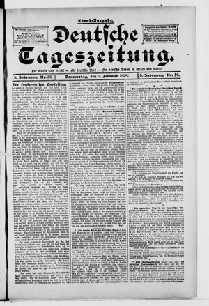 Deutsche Tageszeitung vom 03.02.1898