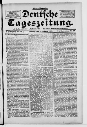 Deutsche Tageszeitung vom 04.02.1898
