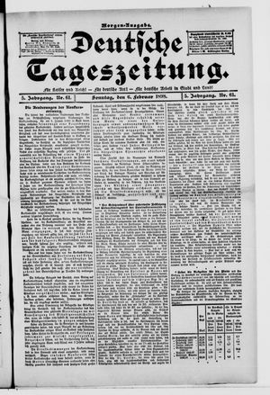 Deutsche Tageszeitung vom 06.02.1898